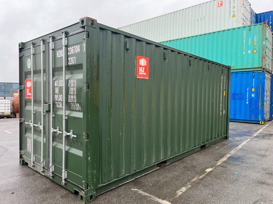 Merikuljetuskontti 20 RAL 6007 HZKU 236 704-1 | Containers Store