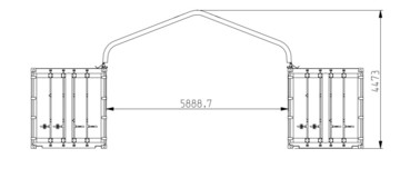 HZK612-HDPE-pristresek-mezi-lodni-kontejnery-40-se-sedlovou-strechou