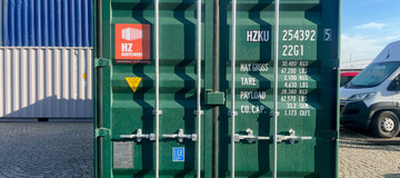 Contenedor de transporte, contenedor de transporte de 20 dimensiones, transporte por camión de contenedores
