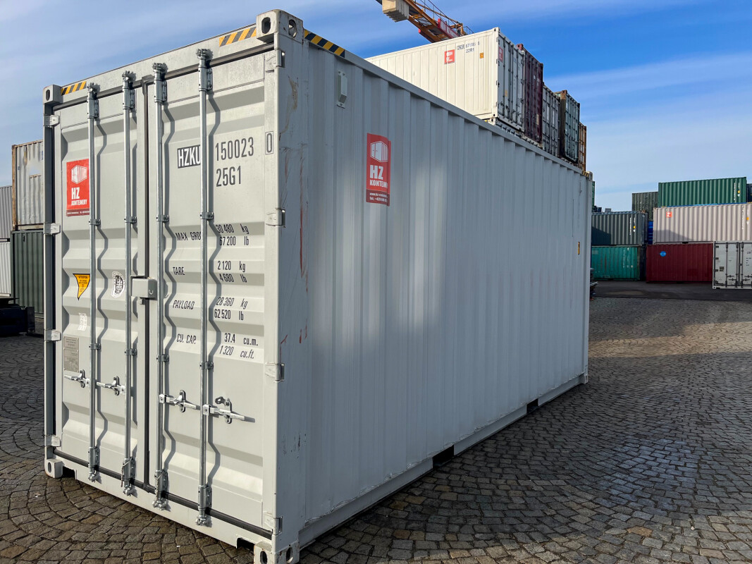 20 HC kontejner po jedné plavbě RAL 7035, HZKU 150 023-0