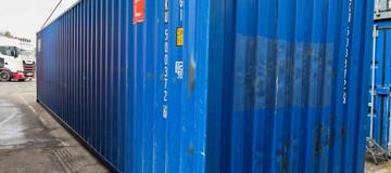 blå fragtcontainer 40HC, container sælges